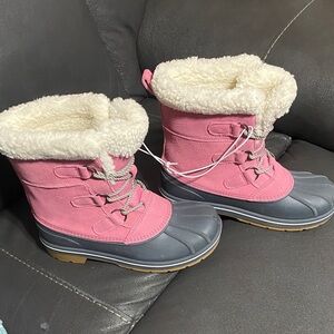 Cat & Jack Pink and Gray Kids Boots
